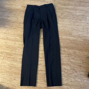 Mens Size 36R Steven Pleated Dress Pants Wool Blend Black Pin Stripe Brand NEW